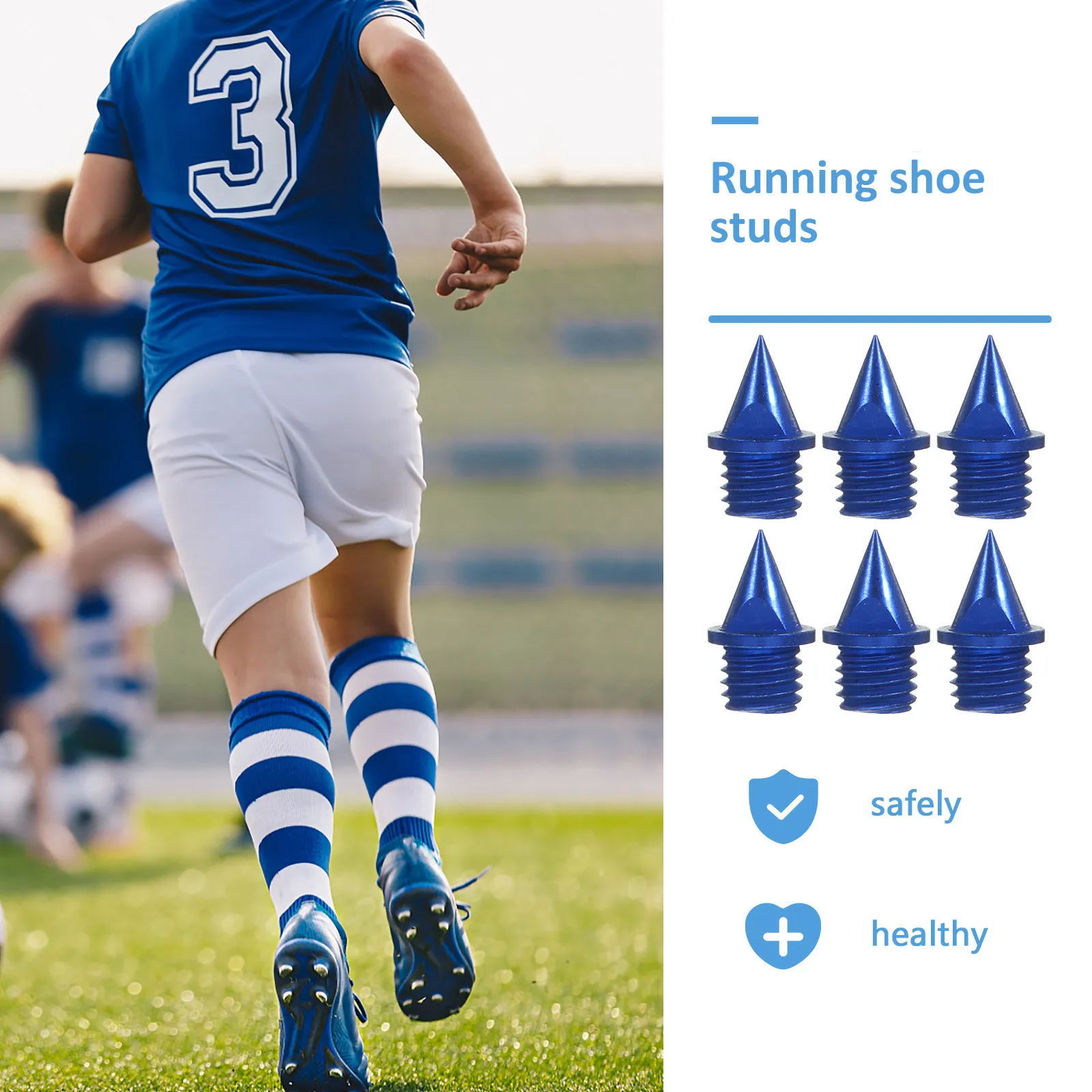 1Set Carbon Steel Track Spikes Running Spike Shoes Replacement Light Weight Slip Resistant for Outdoor Sports Golf Baseball view 5