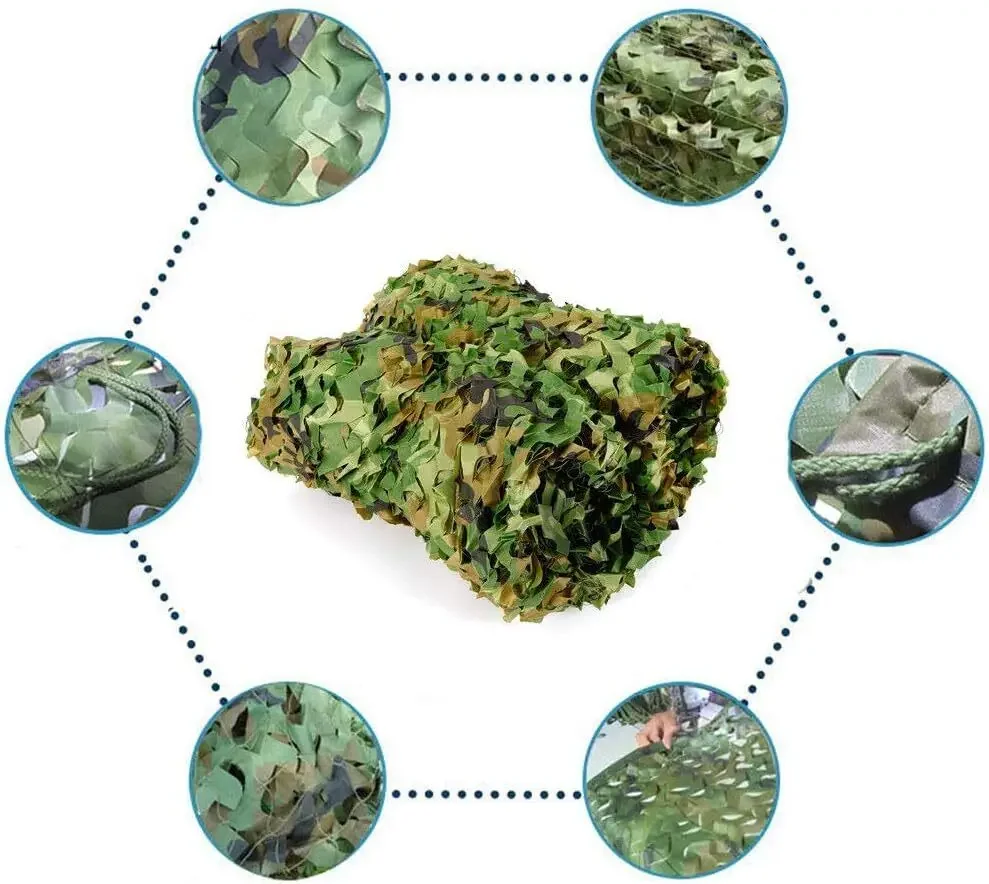 26x26FT التمويه المعاوضة كامو الغابات صافي ، شبكة عسكرية تغطي الزينة الستائر ل ظلة التخييم اطلاق النار الصيد