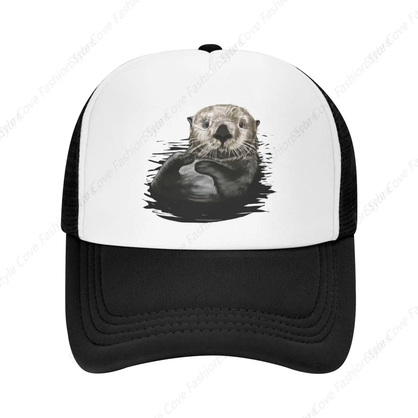 

Mesh Dad Hat Sea Otter Cute Baseball Dad Cap Funny Distressed Trucker Cap Unisex Baseball Hat Summer Adjustable Sunshade Hat