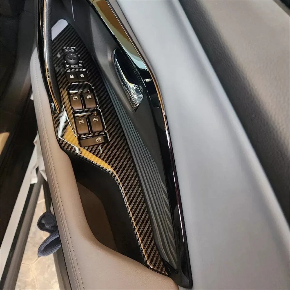 

DGR-eFor Toyota Yaris Cross 2024 RHD Carbon Fiber Window Lift Switch Cover Trim Interior