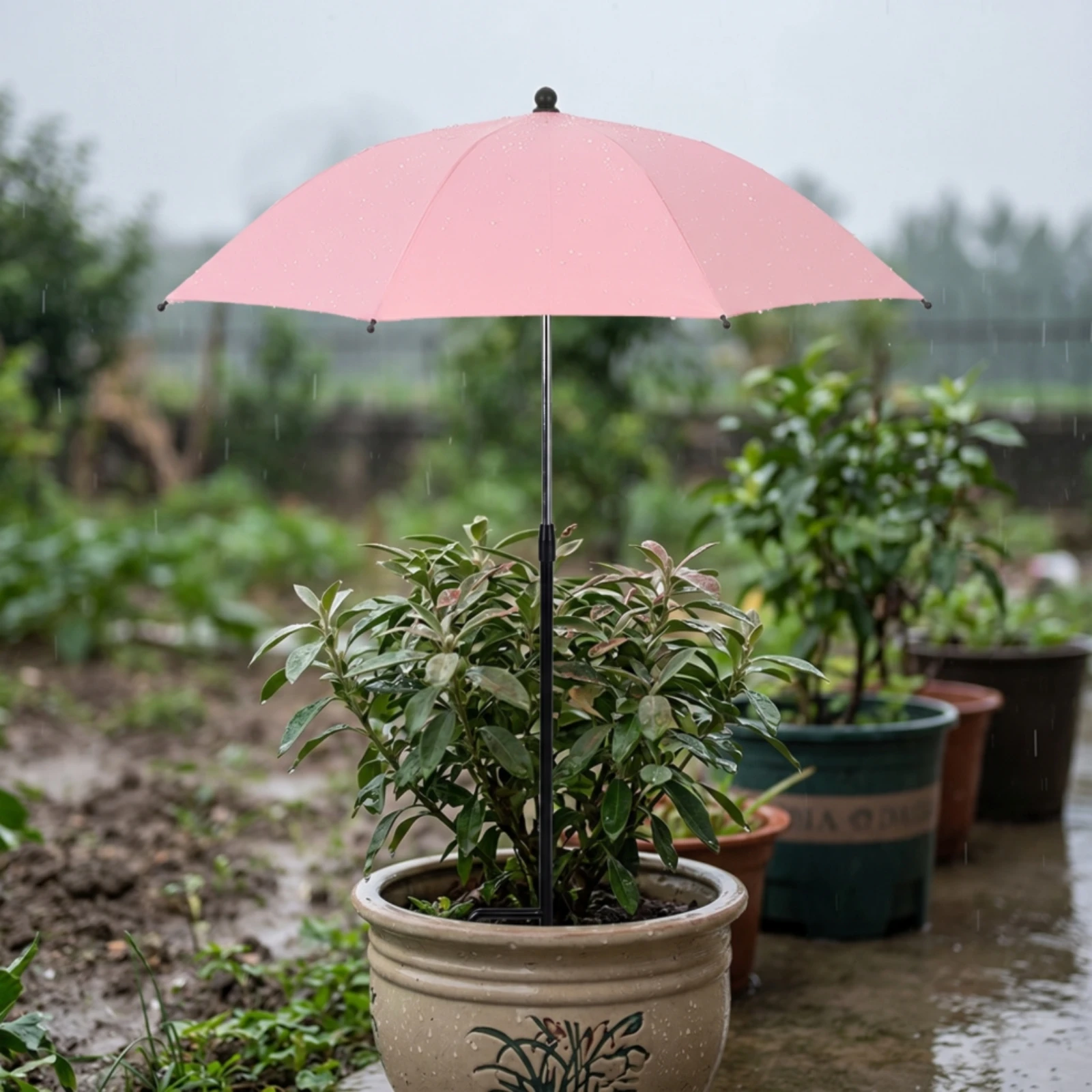 Garden Umbrella with Ground Insert Slim Plant Shade Umbrella with Stake Plant Shade Cover Outdoor Long-Lasting for Gardeners