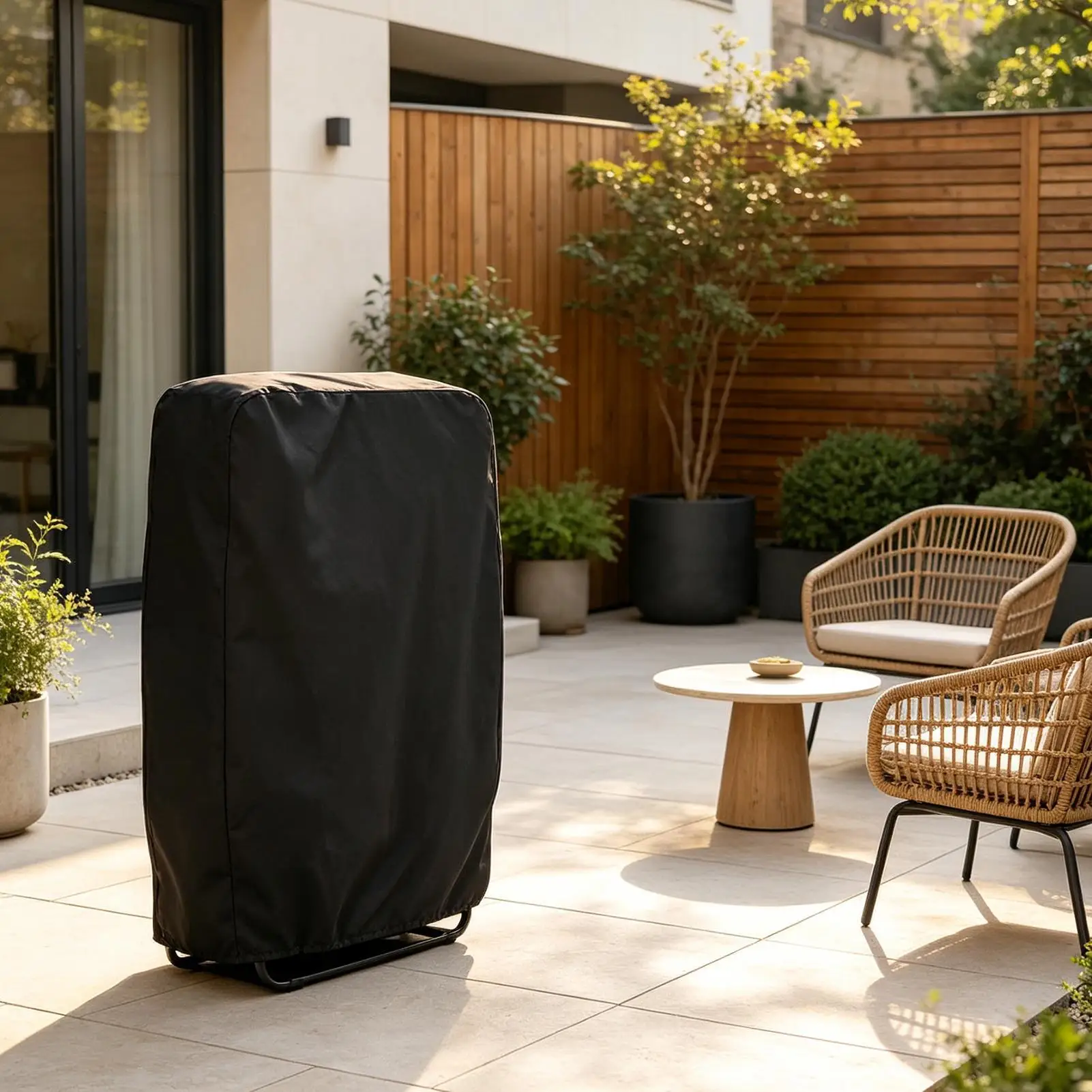 Folding Chair Cover UV Resistant Windproof Folding Seat Protector Patio Chair Covers for Holiday Banquet Celebration Outdoor view 4