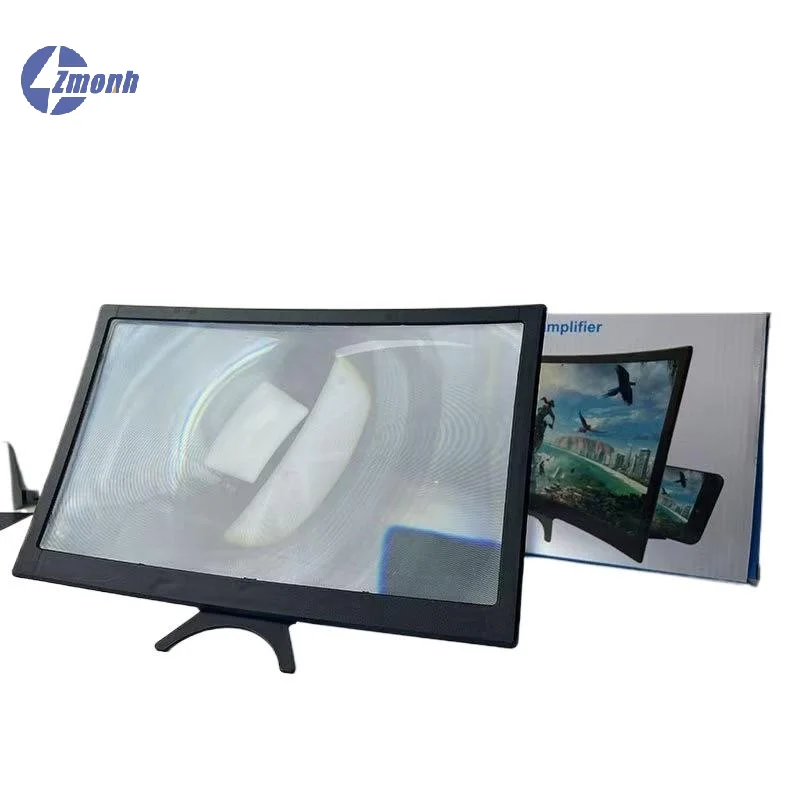 New！12 inch 3D Cell Phone screen projector HD Expander Enlarge Curved Screen Magnifier Amplifier For Mobile Phone Video