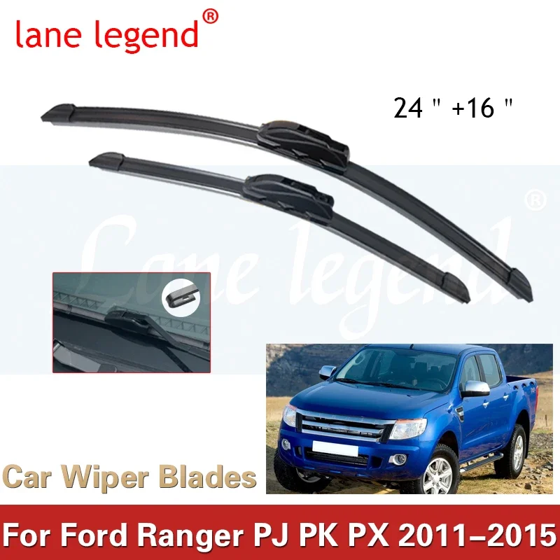 

Car Wiper Front Wiper Blades For Ford Ranger PJ PK PX 2011 - 2015 Windshield Windscreen Window Car Rain Brushes 24"+16"