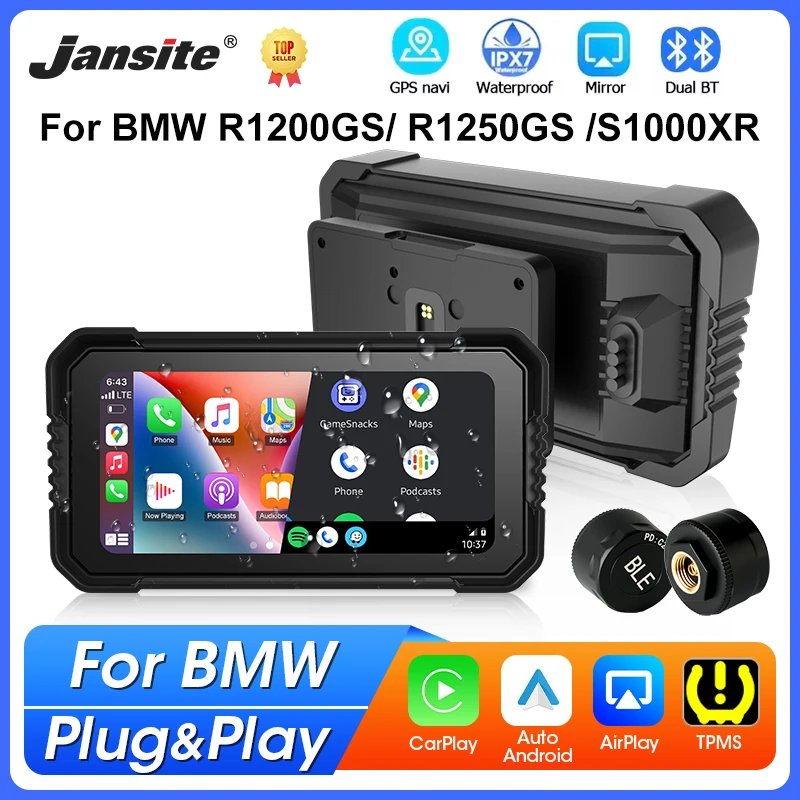 

For BMW Motorcycle GPS Navigaiton 6.25" Carplay Scrren Wireless Carplay Android Auto For BMW R1200GS/ R1250GS/ R1300GS /S1000XR