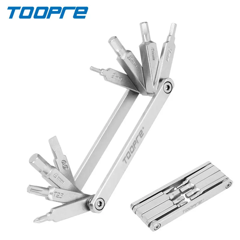 TOOPRE Bicycle Repair Tool Mountain Bike Multi Functional Repair and Dismantling Set, Hexagonal Screwdriver Wrench