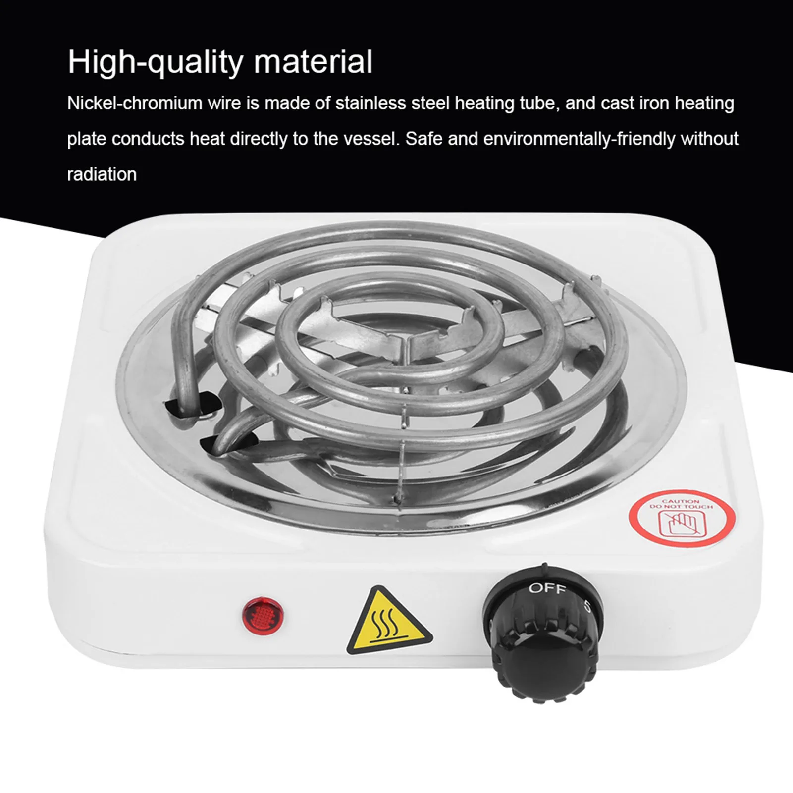 110V 1000W Stainless Steel Portable Single Tube Electric Stove Home Electric Stove Electric  Electric Heater Stove Kitchen Tool