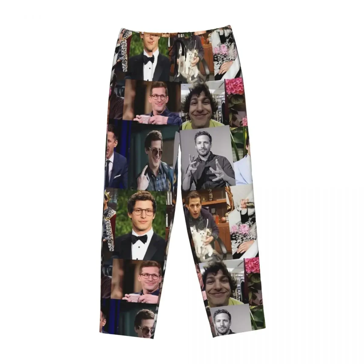 

Женские пижамные брюки с карманами и индивидуальным коллажем из фотографий Энди Сэмберга (Дэйка Пералты)