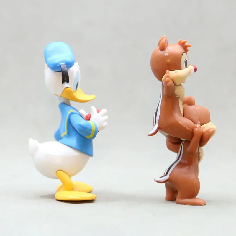 7 cm Disney Kawaii Donald Duck Chip Dale Actionfigur Mini Modell Hobby Spielzeug Geburtstagsgeschenk Kuchen Party Dekoration Kinder Charm Puppe