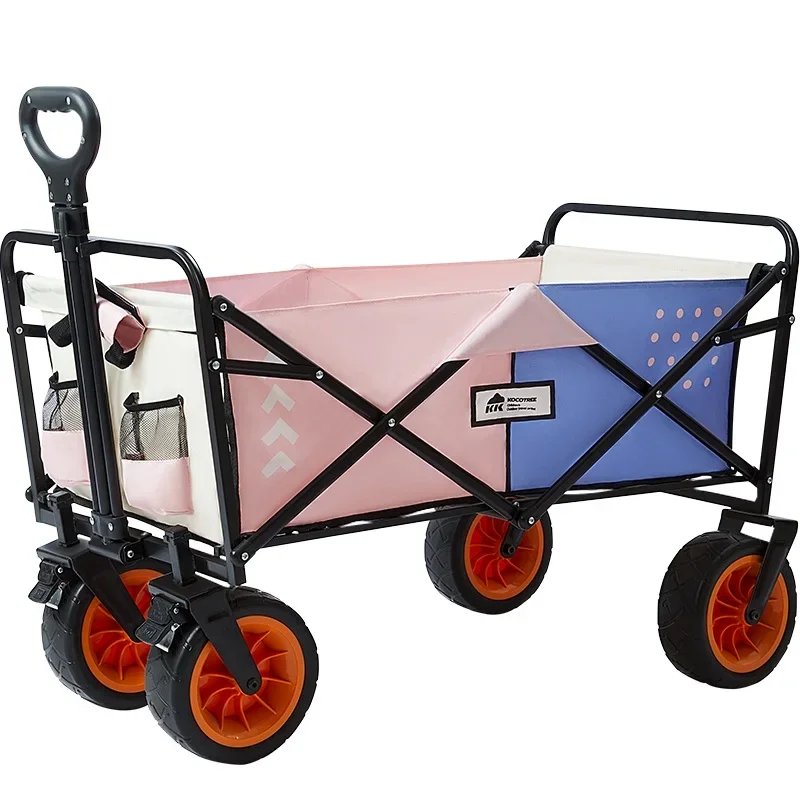 

KOCOTREE Outdoor Picnic Beach Camping Wagon Camping Trolley Garden Trail Foldable Wagon Cart