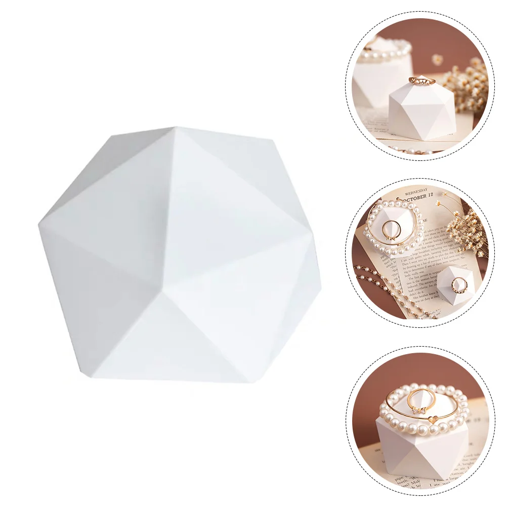 

Decorate Jewelry Display Stand Shelves Storage Plaster Decorative Rack Polyhedral