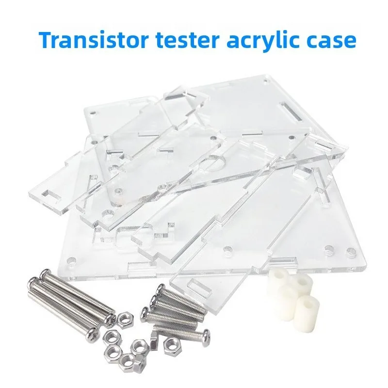 Acrylic Case for LCR-T4 Transistor Tester, Clear Enclosure Shell for ESR Meter and Component Tester