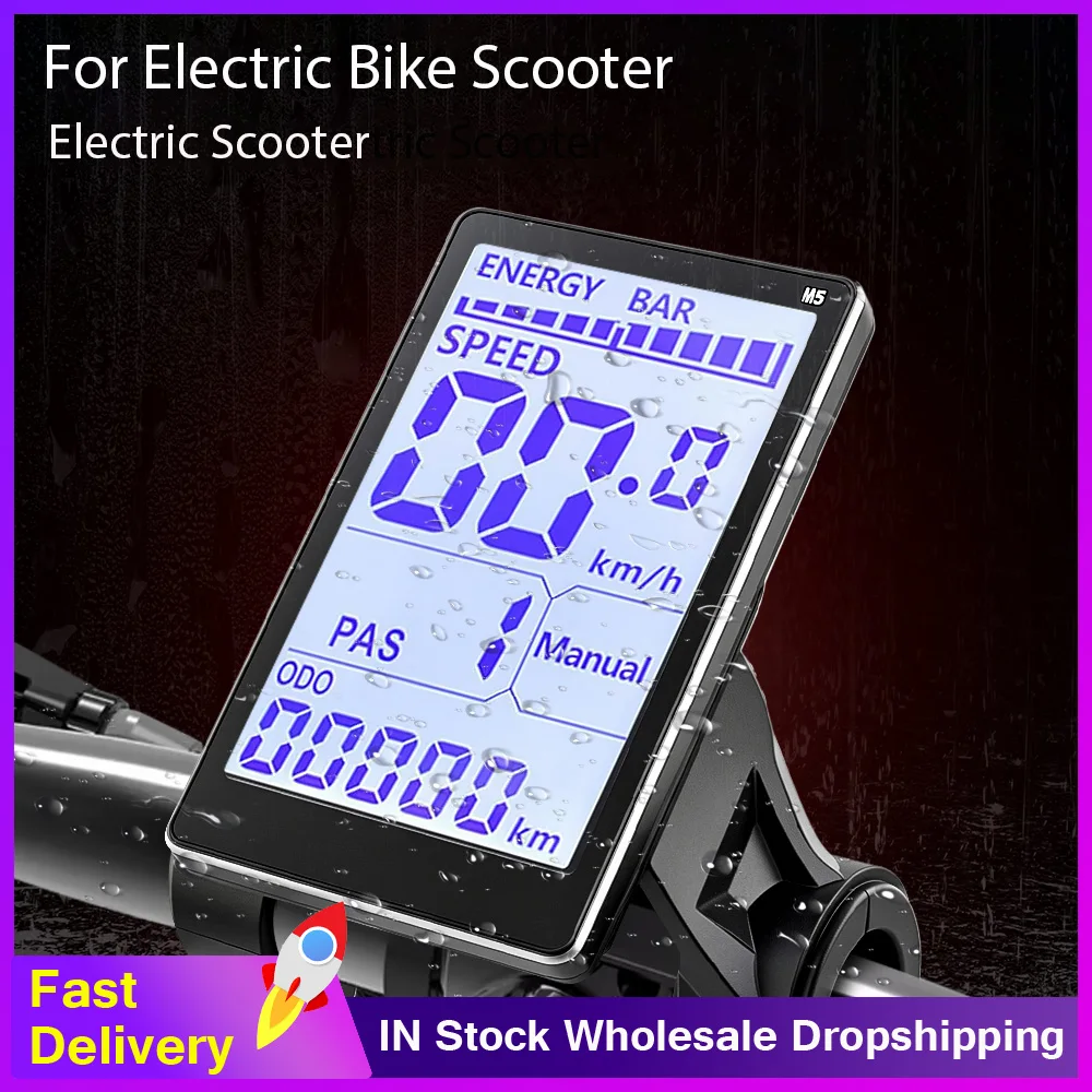 

M5 Electric Bicycle 5 Pin Led Display Electric Scooter LCD Panel With USB UART For Electric Bike Waterproof Lcd Panel Screen