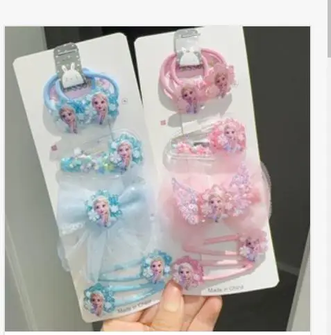 ディズニー冷凍エルサミッキーマウスヘアクリップ子供のヘアロープヘアアクセサリーヘアピンゴムバンド新しいかわいい女の子のヘアリング