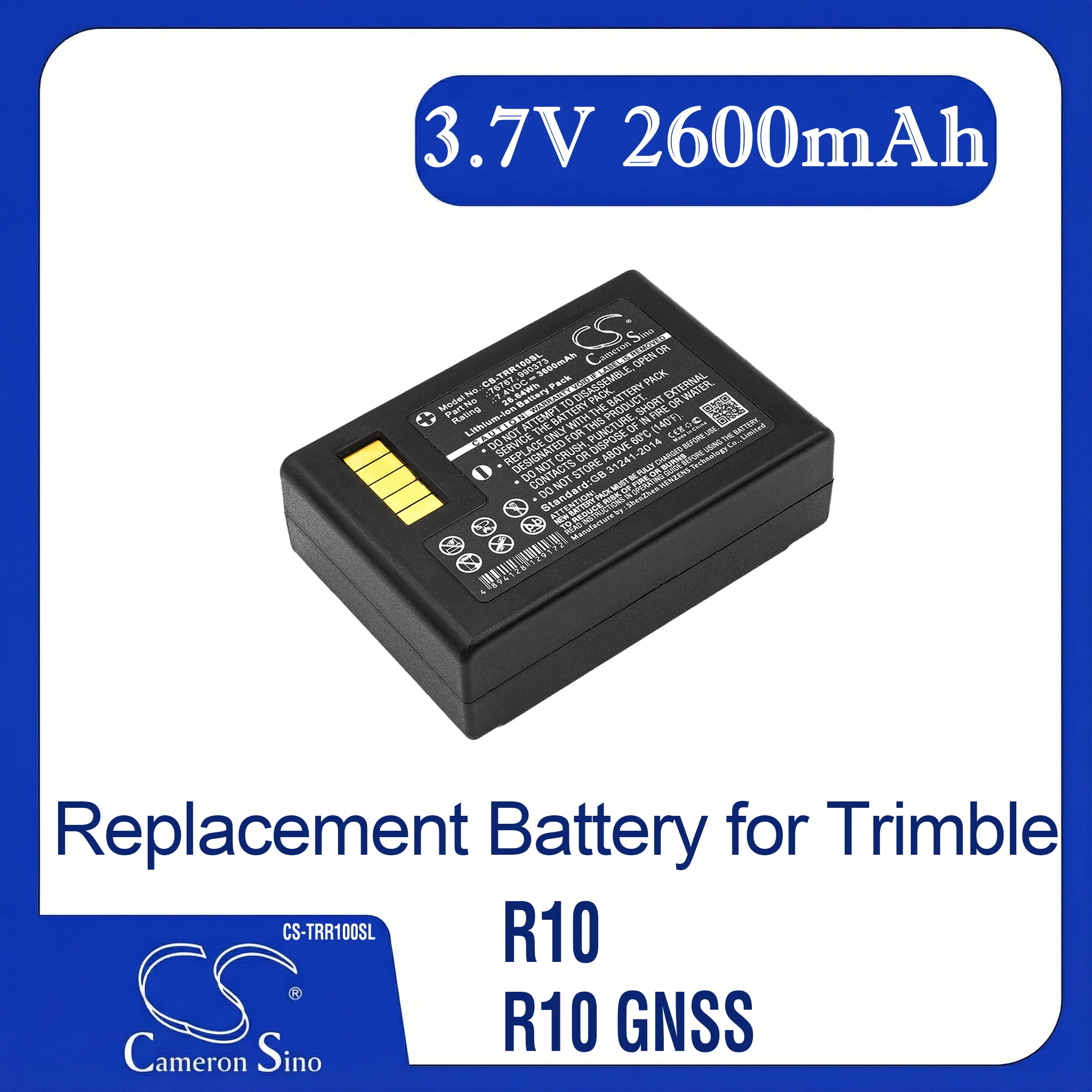 Cameron Sino Replacement Battery for Trimble  R10, R10 GNSS, V10, Fits P/N 76767,89840-00,990373