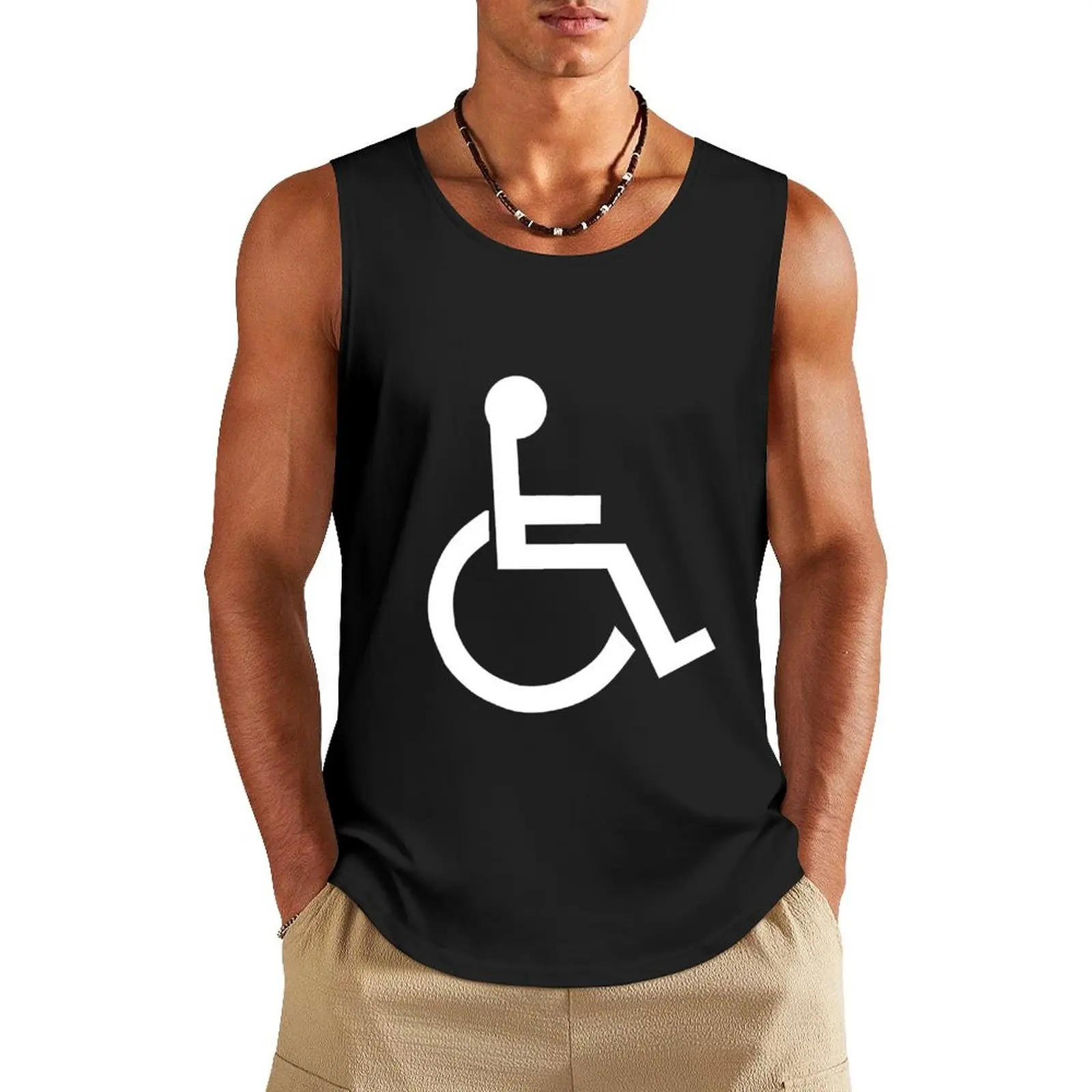 

Handicap sign Tank Top sleeveless shirts cool things mens clothing man sexycostume