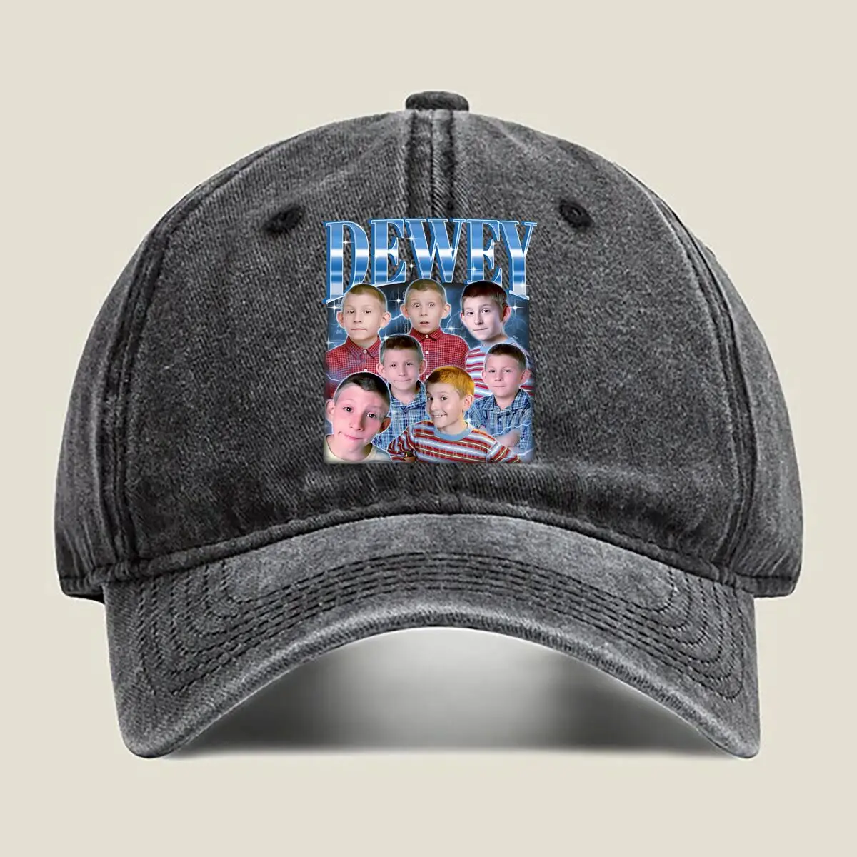 

Dewey group - portrait - graphic for a social - or cultural - themed design Washed Baseball Cap