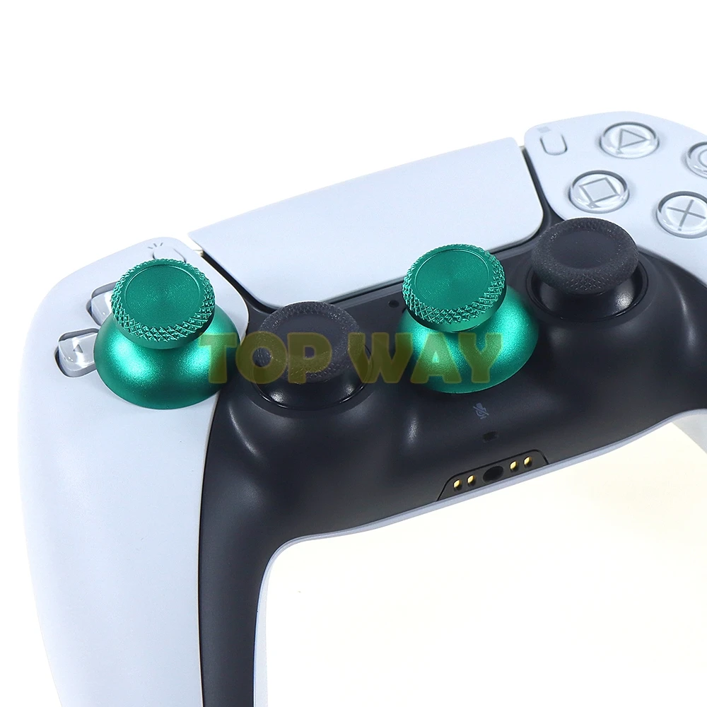 1 set di tappi bilancieri per console di gioco PS5 impugnature analogiche in metallo metallico in lega di alluminio stick adatto per tappo a fungo per controller PS5