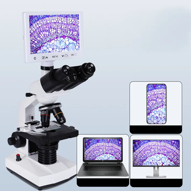 Binocular Electron Microscope Laboratory Research Microscope Maintenance Beauty Electronic Magnifying Glass