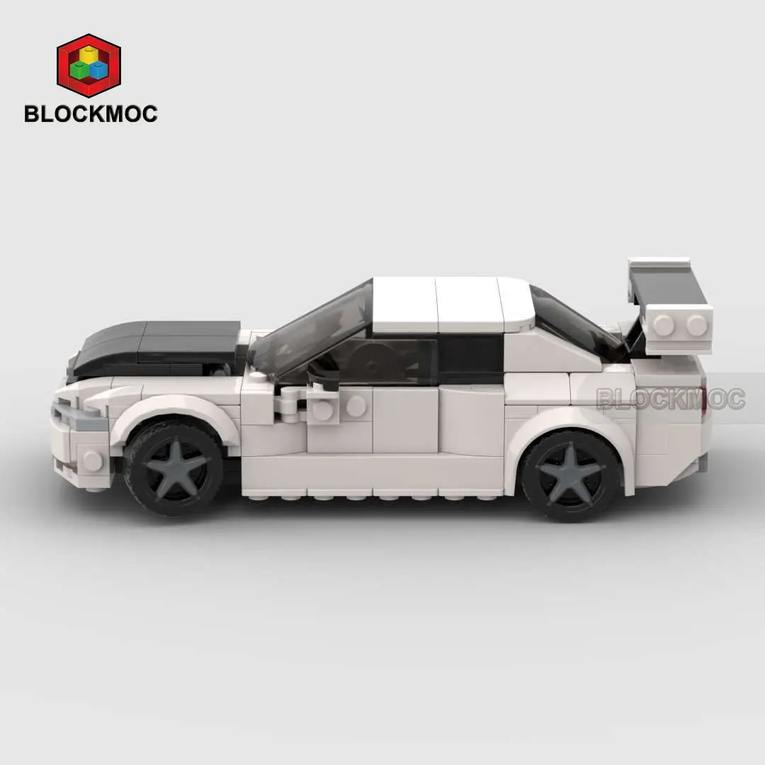 MOC Blocks JDM Fasted Furious Skylinec Gtr R34 S14 350Z R32 GT-R