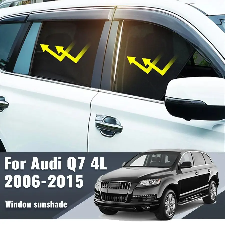 

For Audi Q7 4L 2006-2014 Car Sunshade Shield Front Windshield Frame Curtain Rear Side Window Sun Shades Visor