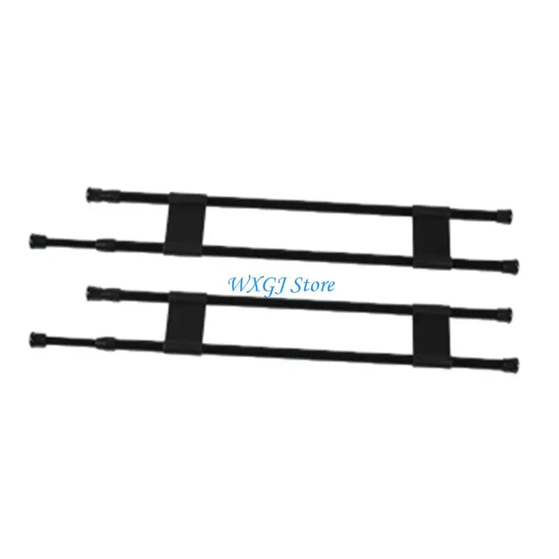 

37JE 27''/35" Spring Tension Fridge Rod Holds Drinks Double Refrigerator Bar