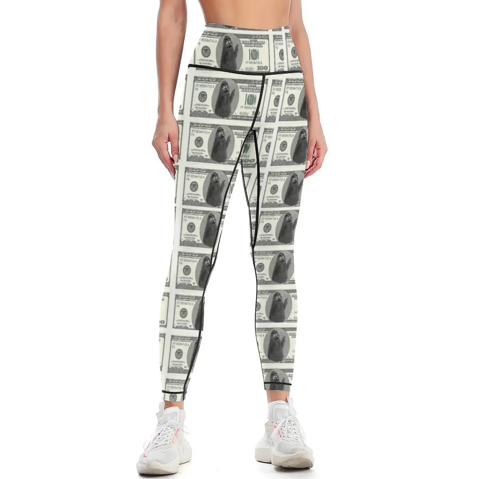 

$100 Grimace Dollar Leggings workout clothes for Women's gym sports shirts gym Womens Leggings