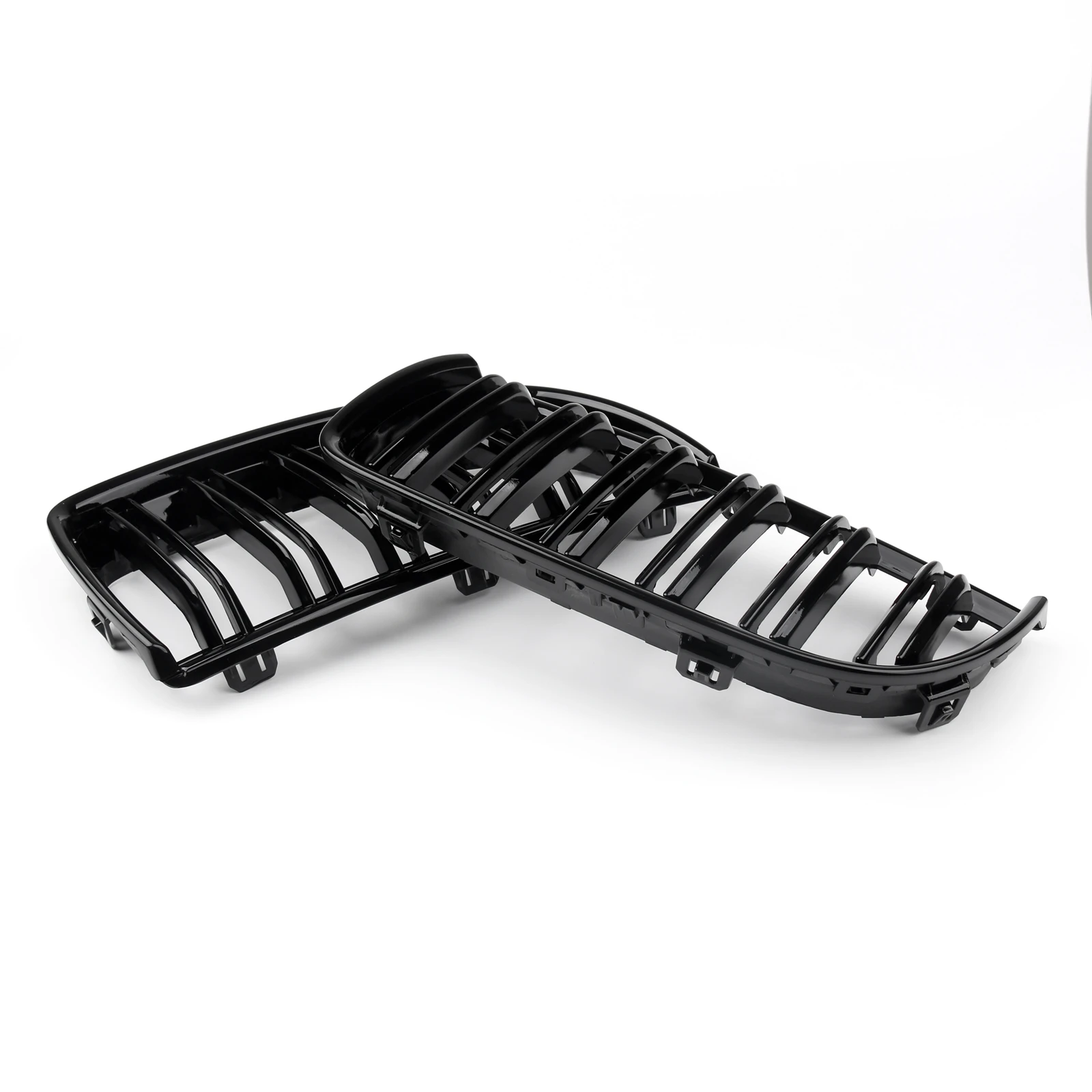Car Front Gloss Balck Grills Grille Sports Diamond for BMW E90 E91 Tuning 3 Series 2005-2012 LCI PreLCI