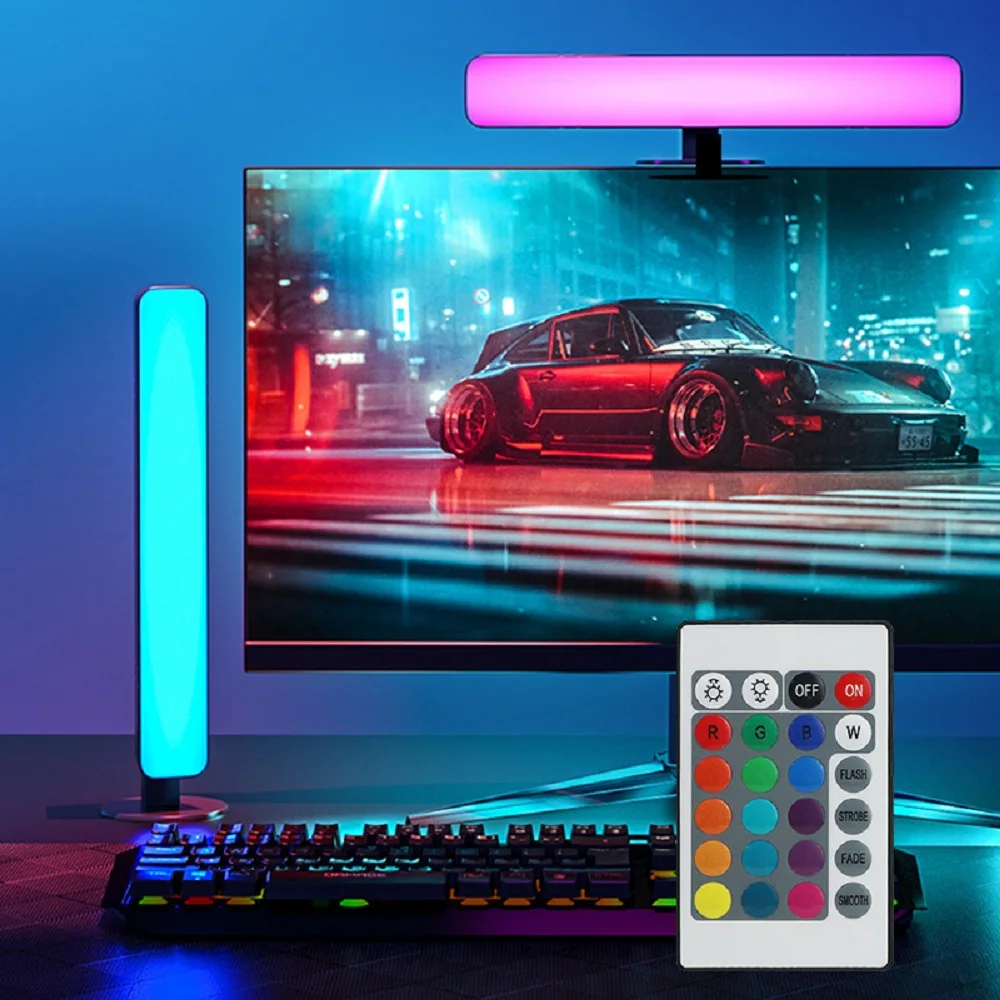 

24 Keys IR Remote Control Smart RGB Strip Lights Gaming Lights, TV Ambient Backlight Sync With Music, RGB Desk Lamp For TV, PC