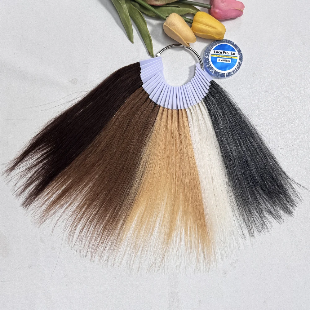 

Набор образцов натуральных человеческих волос для тестирования в салонах, 30 штук, 8 дюймов, для проверки цвета краски, пружинные пучки волос