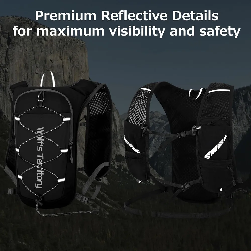 New Lightweight Hydration Backpack Multi Function Breathable Running Vest Backpack, Hydro Water Daypack for Cycling Hiking Rave