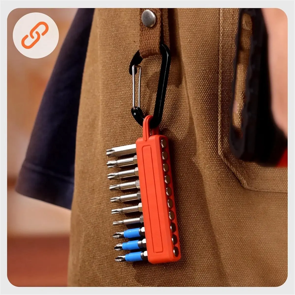 Final~~3PCS 1/4 Inch Hex Bit Holder,10 Holes Screwdriver Bit Holder Storage Organizer with Carabiner