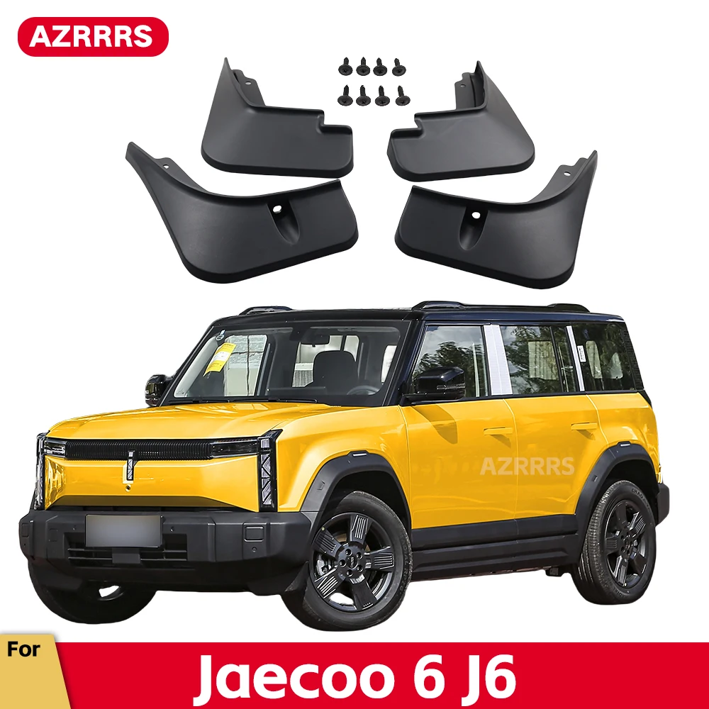 

MudFlaps For Jaecoo 6 J6 EV 2025 2026 Mudguards Mud Flaps Splash Guards Fender Front Rear Wheels Fender Car Accessories 4Pcs