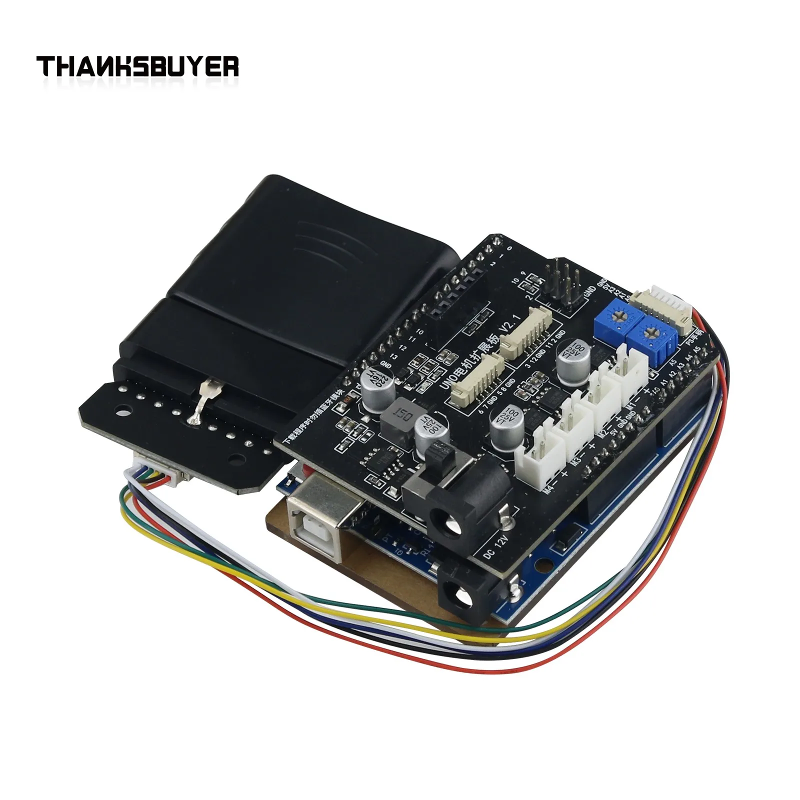 UNO R3 T800S Tankgehäuse Robotergehäuse mit Hauptsteuerplatine + Erweiterungsplatine + Controller