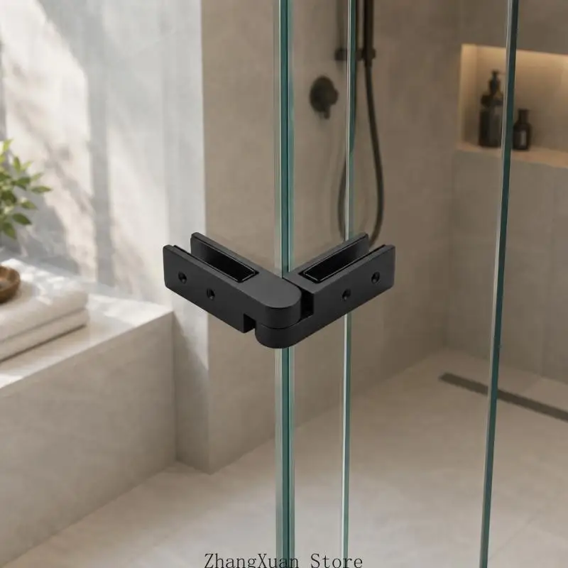 Glaszapfenklemme, schwarze Glasgeländerklemme für 8 bis 13,5 mm Glas, verstellbarer 316-Stahlbeschlag mit 90 bis 270 Grad 3XUF – Detail 9