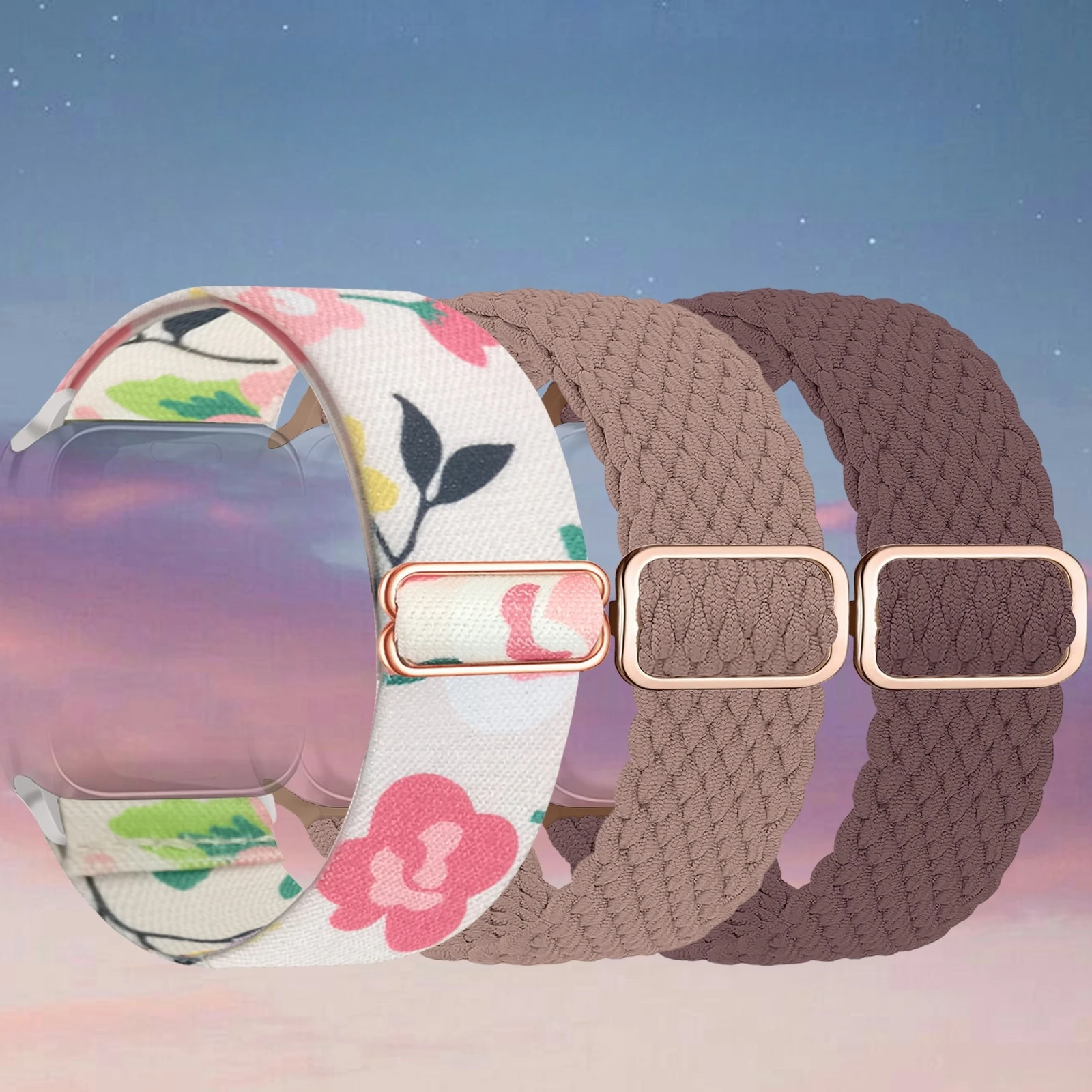 

Эластичный нейлон для ремешков Apple Watch 38–49 мм — подходит для серии 10/9/8/7/6/SE/5/4/3/Ultra/Ultra 2, мягкий эластичный ремешок для женщин