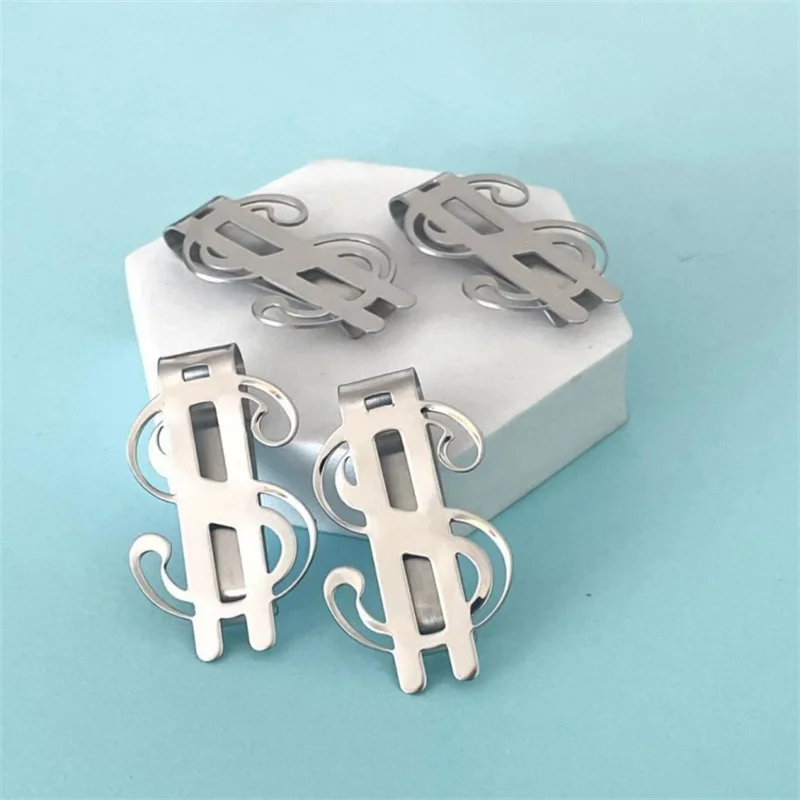 Metal Dollar-sign Shaped Money Clip High Quality Exquisite Money Holder Mini Ultrathin Change Bill Clip Men's Business Wallet