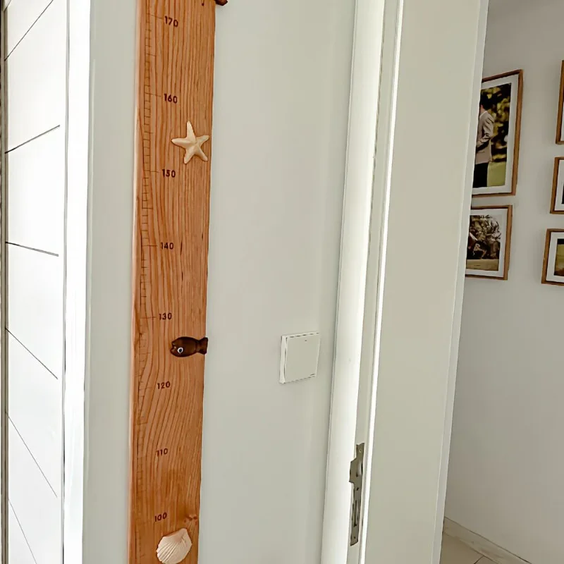 Solid Wood Children's Height Ruler Whole North American Cherry Wood Ash Wood Cute Cartoon Plane Wall