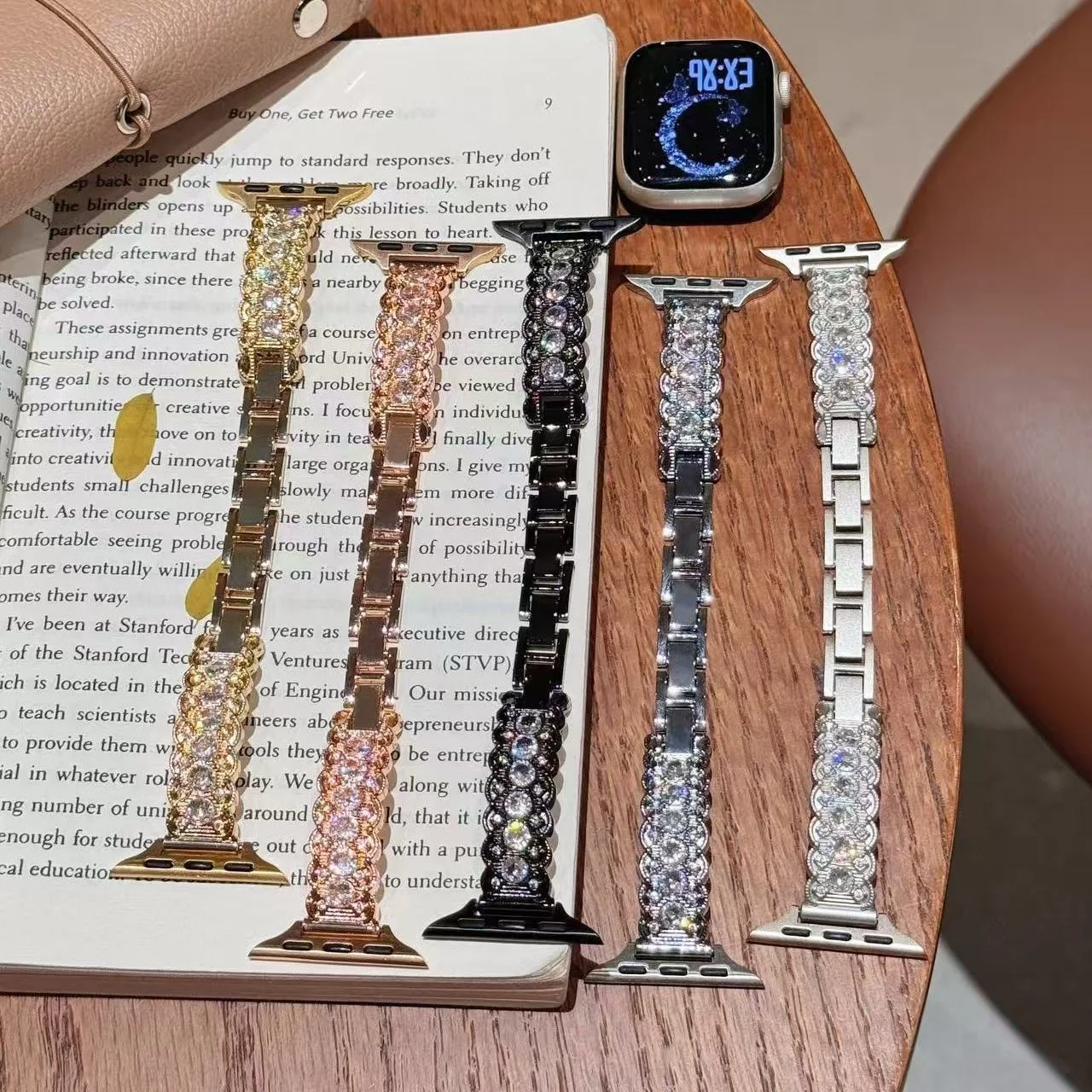 Pulseira de metal feminina para apple watch série 11 10 9 8 7 se3 42mm 46mm 44mm 40mm 45mm 41mm 38mm pulseira para iwatch ultra 3 49mm