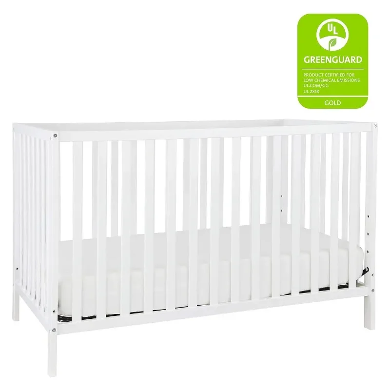 Kinderbed, Davinci Union 4-In-1 Converteerbare Wieg In Wit, Greenguard Goud Gecertificeerd,