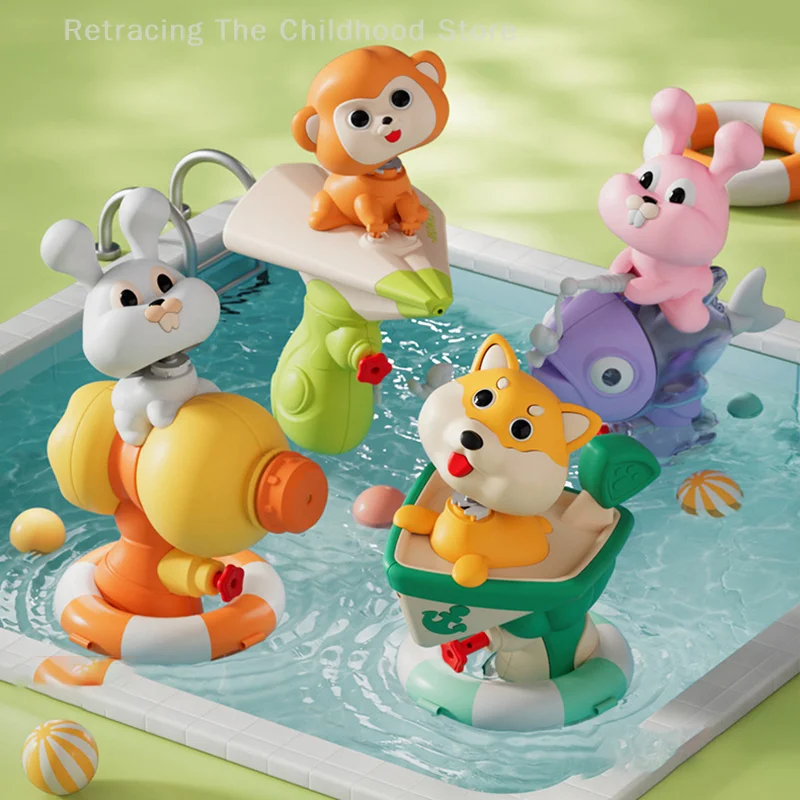 Pistolet à eau pour animaux de compagnie, dessin animé mignon, tête secouante, jouets, Mini pistolet à eau de pulvérisation, plage d'été, piscine, gicleur d'eau, jouets d'amusement, cadeaux