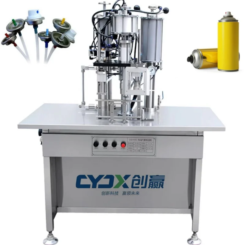 CYJX semi-automatic deodorizing sunscreen aerosol graffiti paint air freshener spray filler sealing machine aerosol filling