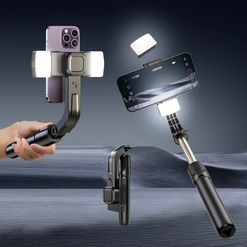 

Wireless1-Axis Handheld Gimbal Stabilizer with Tripod for Mobile Smartphone iPhone Android TikTok Anti Shake Vlog Video Record