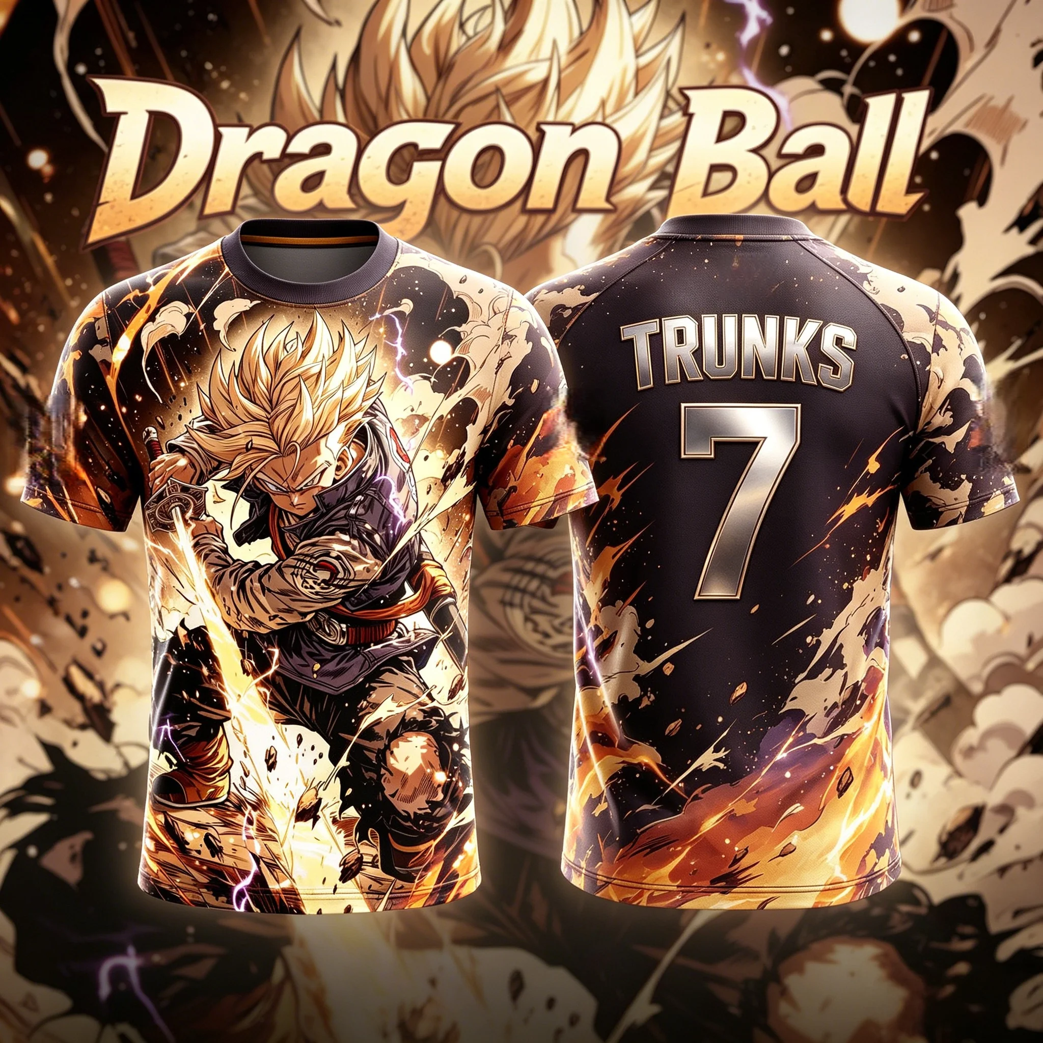 

2026 New Summer Dragon Ball Retro Fitness T-shirt Men's Oversized 3D Printed Short-sleeved Family Unisex Children's Sports Shirt