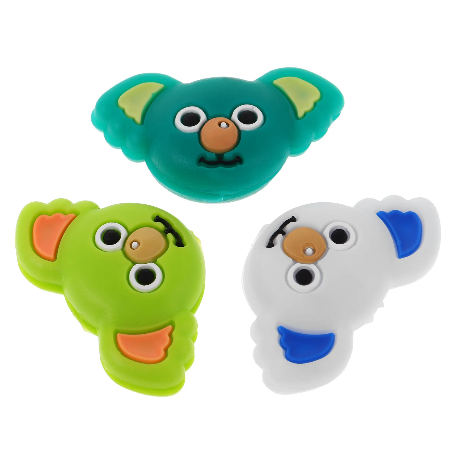 3Pcs 코알라 모양의 테니스 댐퍼 만화 라켓 진동 흡수 장치 쉬운 설치 및 재미있는 스타일을 위한 경량 실리콘