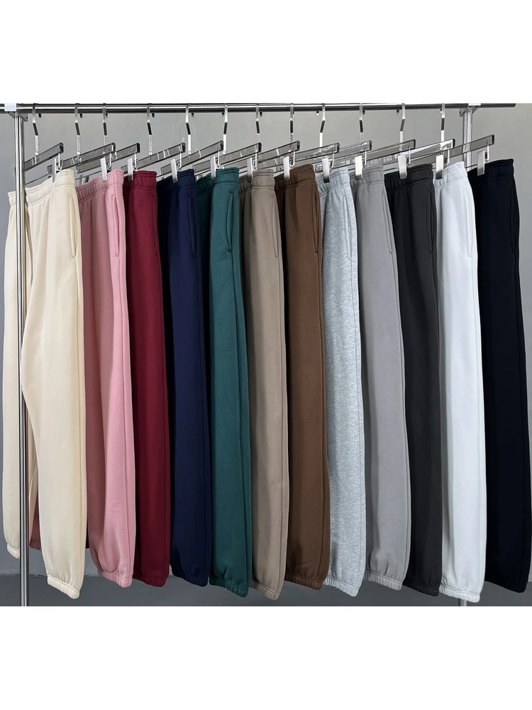 

Мужские спортивные брюки на флисовой подкладке для осени и зимы, свободного кроя, универсальные, плотные, комфортные