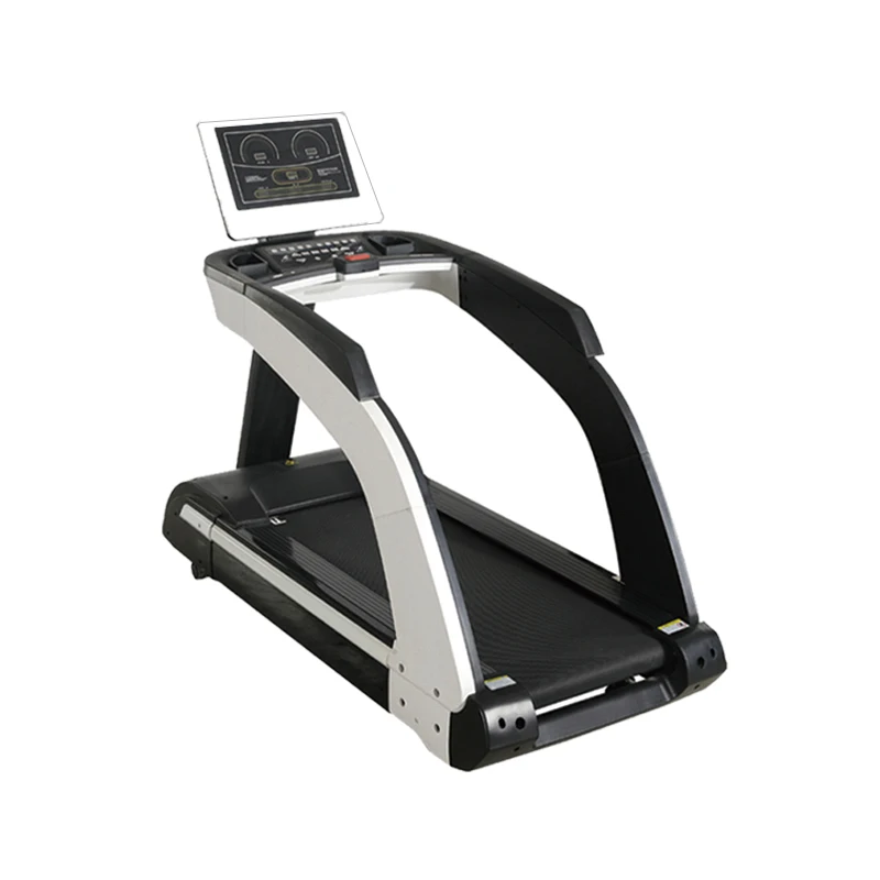 &c Commercial White Treadmill for Fitness Training Studios Aerobic Equipment Heart Rate Test Wireless Electric Slope