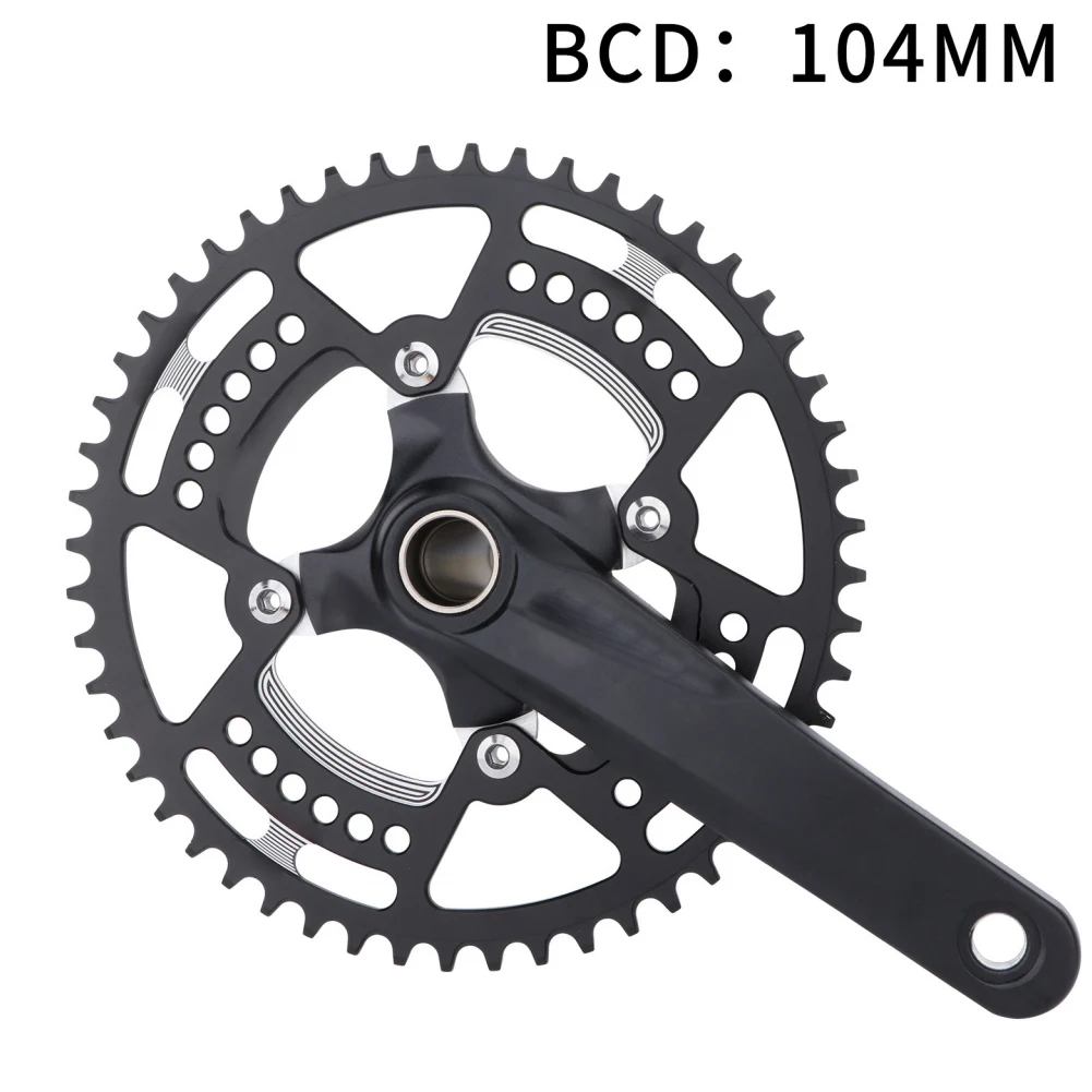 1pc Chainring 44-52T Bike Chainring 8/9/10/11 Speed 104BCD Aluminium Alloy Ungrooved Nail Hole Bicycle Chainring Cranksets