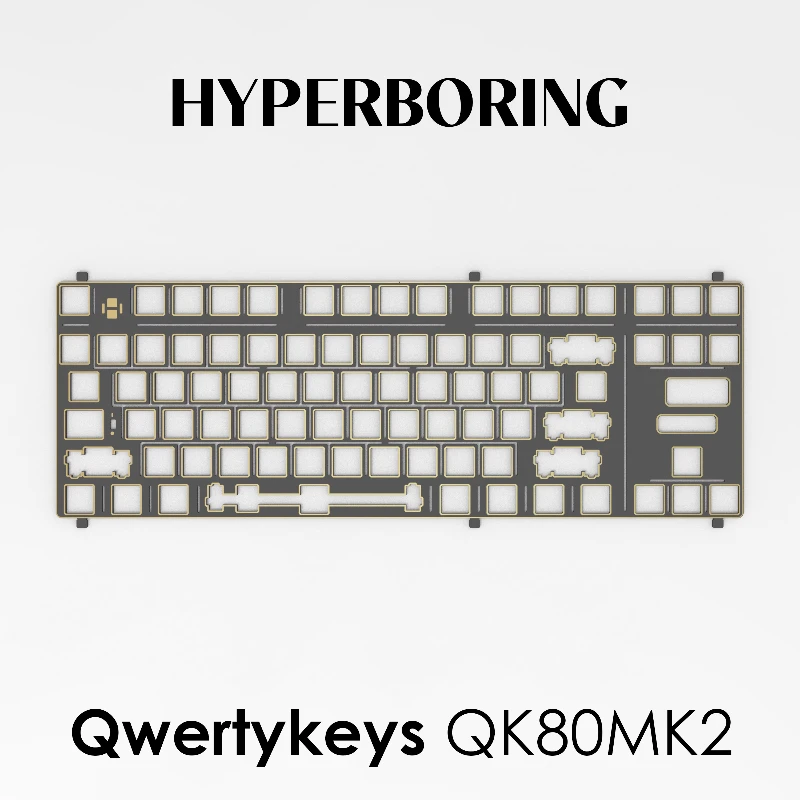 Qwertykeys QK80MK2 Mechanical Keyboard PCB Custom PC PP POM FR4 Aluminum Carbon Fiber Brass Positioning Plate DIY for Gamers