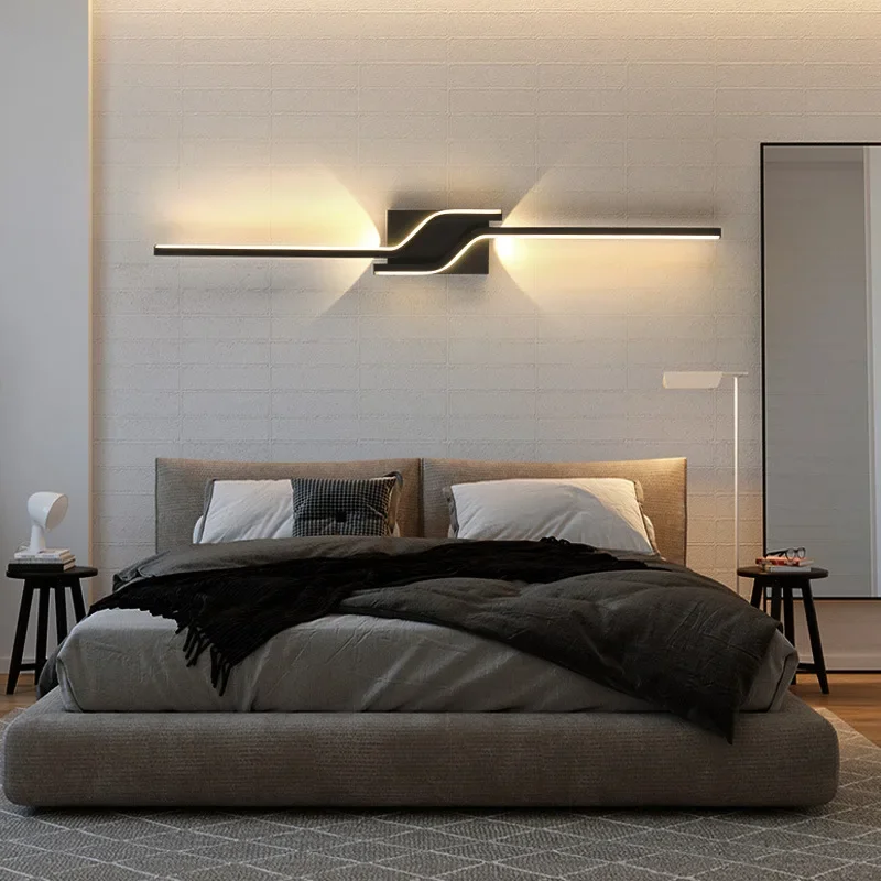 

A Modern Luxury Minimalist Spot Light LED Strip Wall Light Sofa TV Background Decoration Light Bedhead Creative
